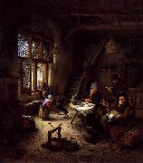 Adriaen van ostade Peasant Family in a Cottage Interior oil painting